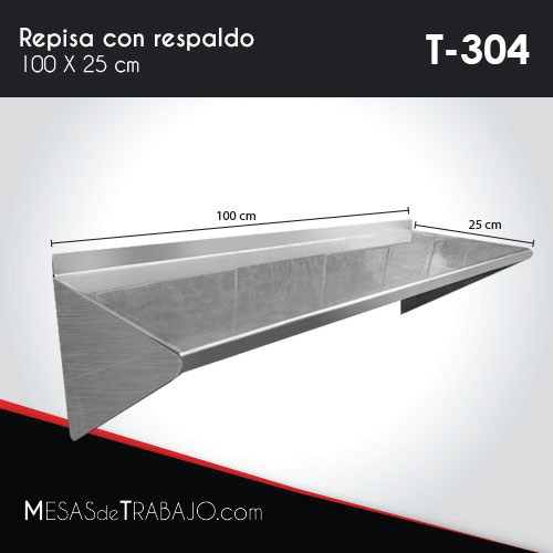 el primero Pila de Escarpa Repisa de acero inoxidable T304 25CMX100CM - Muebles de Acero Inoxidable